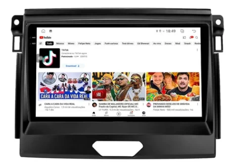 FORD RANGER 2019/2025 KIT PREMIUM - CENTRAL MULTIMEDIA 9" ADAK ANDROID 8CORE + 4GB RAM + 64GB ROM