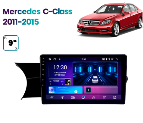 MERCEDES BENZ C-CLASS 2011-2015 KIT PREMIUM - CENTRAL MULTIMEDIA 9" ADAK ANDROID 8CORE + 4GB RAM + 64GB ROM