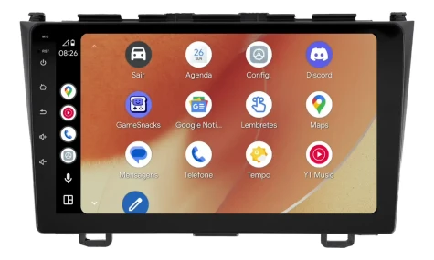HONDA CRV 2008/2011 KIT PREMIUM - CENTRAL MULTIMEDIA 9" ADAK ANDROID 8CORE + 4GB RAM + 64GB ROM