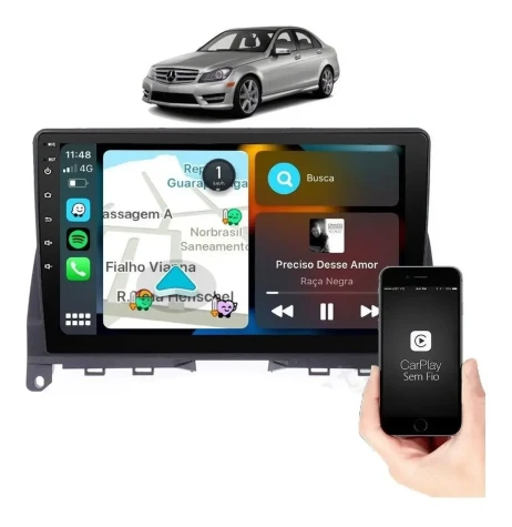 MERCEDES BENZ C-CLASS 2007-2014 KIT PREMIUM - CENTRAL MULTIMEDIA 9" ADAK ANDROID 8CORE + 4GB RAM + 64GB ROM