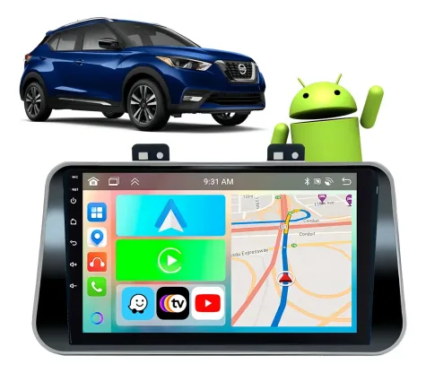 NISSAN KICKS 2016/2021 KIT STANDARD - CENTRAL MULTIMEDIA 9" ADAK ANDROID 4CORE + 4GB RAM + 64GB ROM