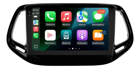 JEEP COMPASS 2017/21 KIT PREMIUM - CENTRAL MULTIMEDIA 10.1" ADAK ANDROID 8CORE + 4GB RAM + 64GB ROM