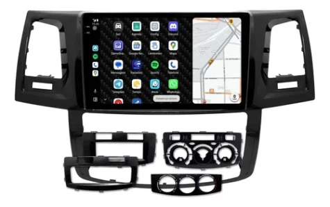 TOYOTA HILUX 2005/2016 DIGITAL/ANALOGICO KIT PREMIUM - CENTRAL MULTIMEDIA 9" ADAK ANDROID 8CORE + 4GB RAM + 64GB ROM